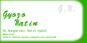 gyozo matin business card