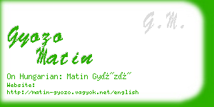 gyozo matin business card